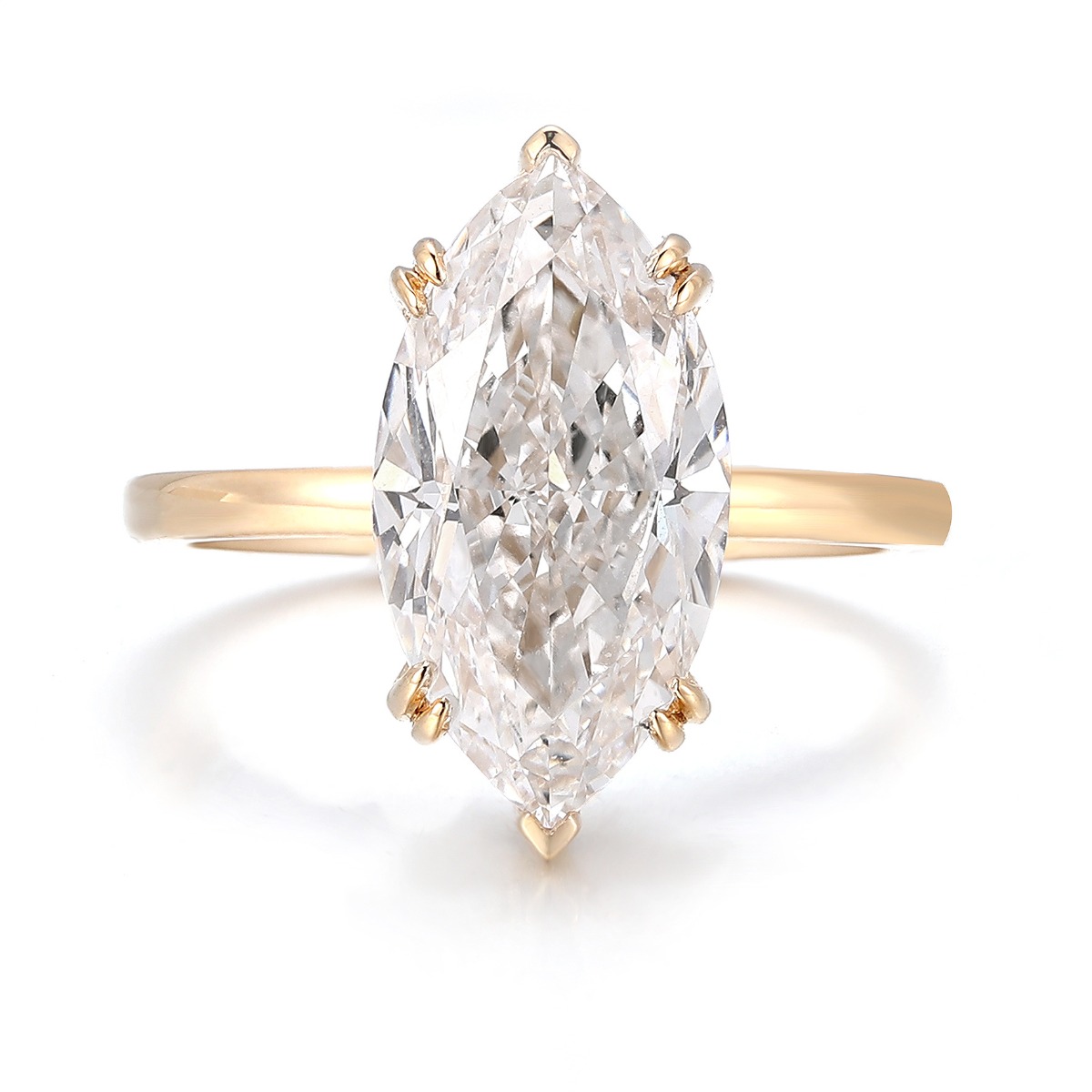 Lab Grown Diamond Ring 14K Gold - Cincin Emas 14K 18K Mewah dengan