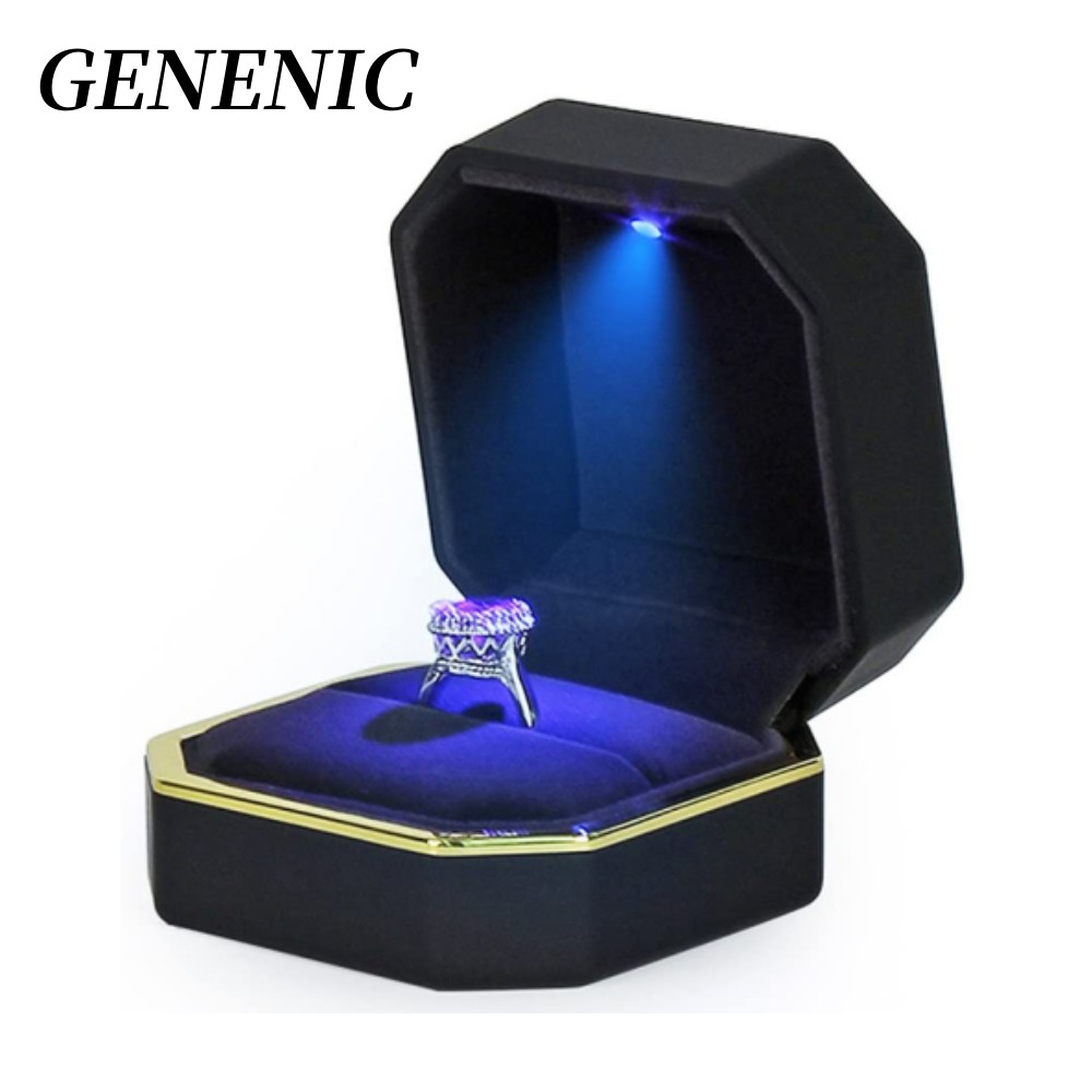 Velvet Ring Box Led Light Proposal - Kotak perhiasan LED, 1 buah LED