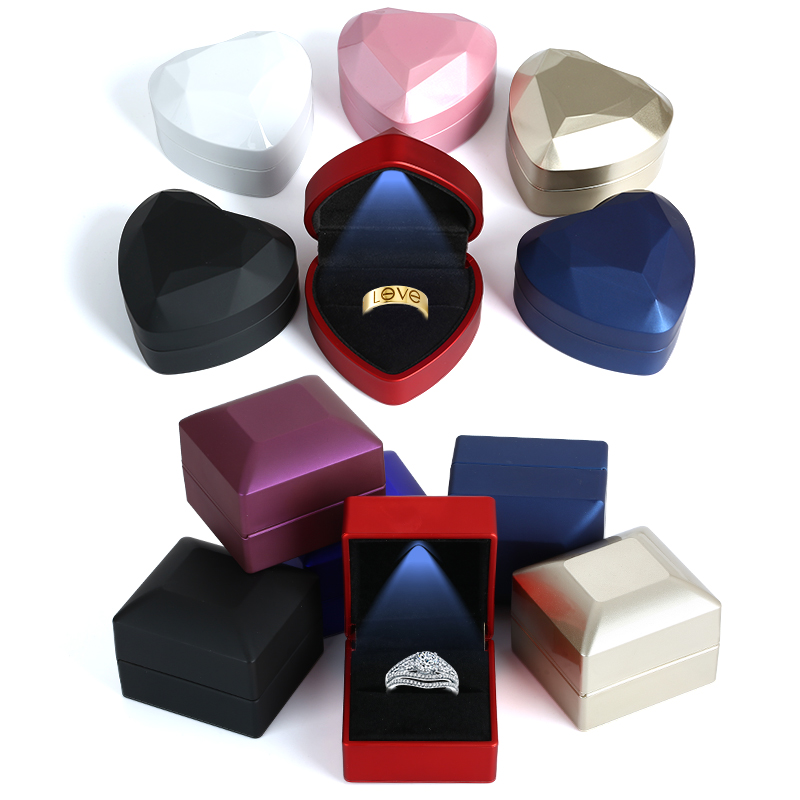 Velvet Ring Box Led Light Proposal - Kotak cincin lampu LED bentuk persegi