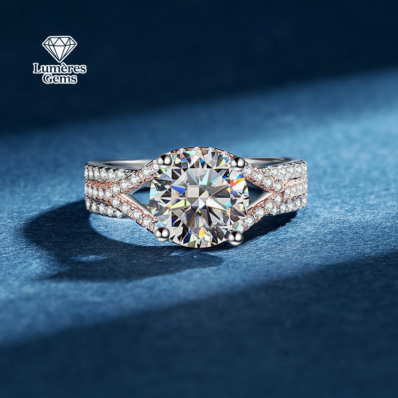 Moissanite Engagement Ring 2 Carat D Vvs1 - Cincin Safir LumièRe Gems A 2
