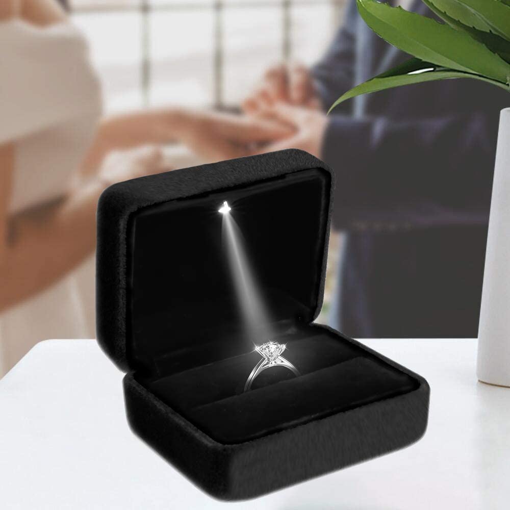 Velvet Ring Box Led Light Proposal - Kotak Cincin Lampu LED Beludru Kotak