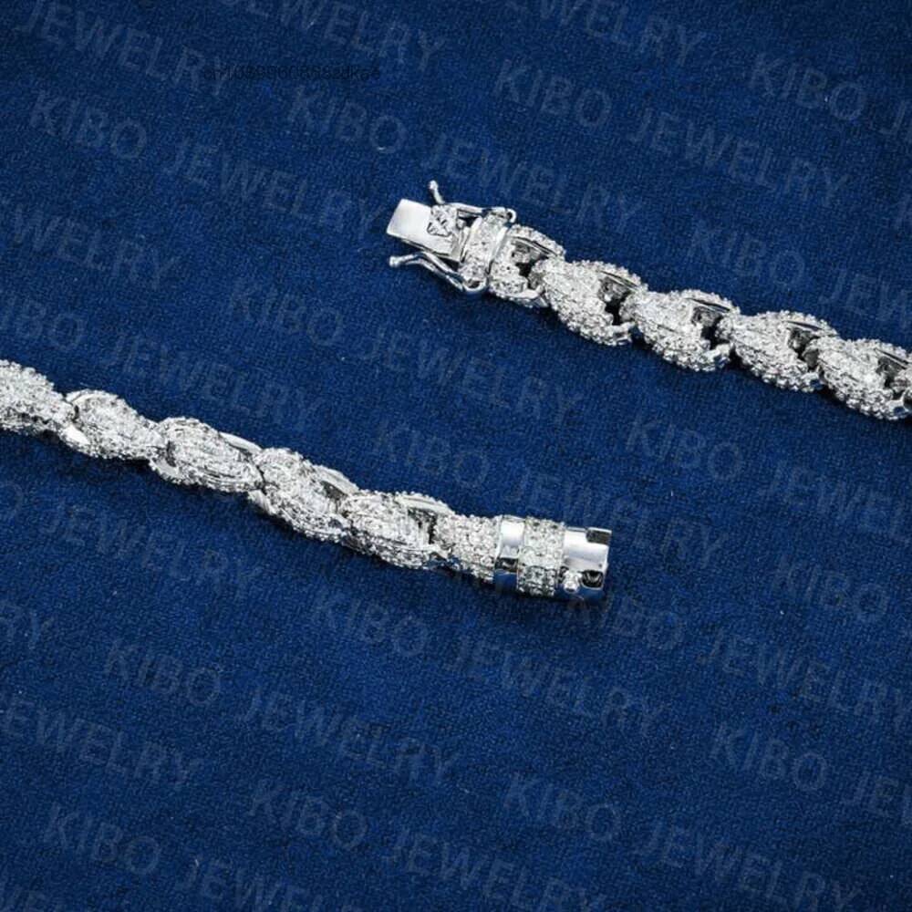 Moissanite Cuban Link Chain Iced Out - Kalung Rantai Cuban Link Mewah Custom