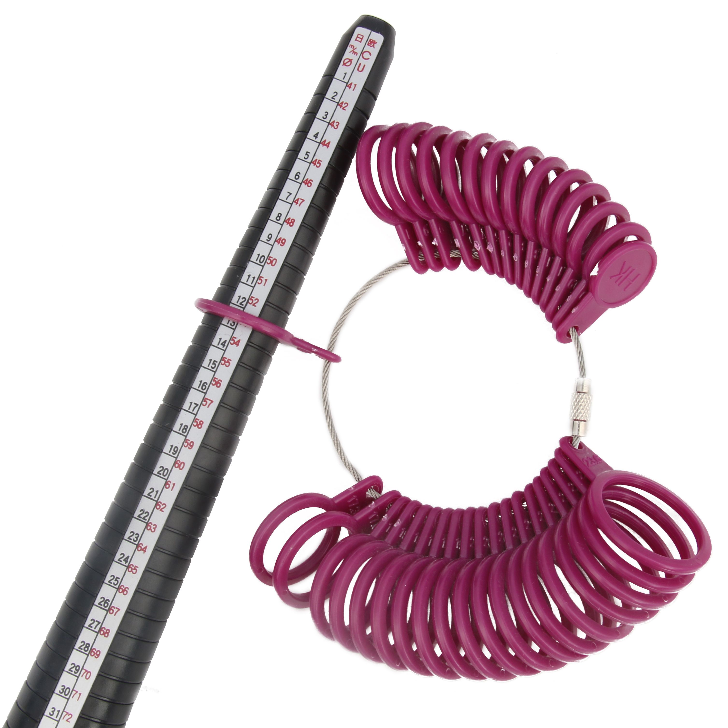 Ring Sizer Measuring Tool Mandrel Set - Profesional Pengukur Ukuran Cincin Mandrel Jari
