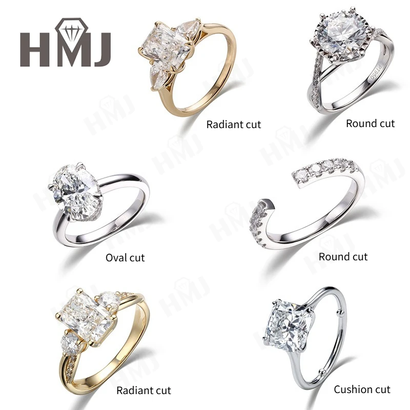 Lab Grown Diamond Ring 14K Gold - Cincin Berlian Buatan Laboratorium 1ct/2ct/3ct, Warna