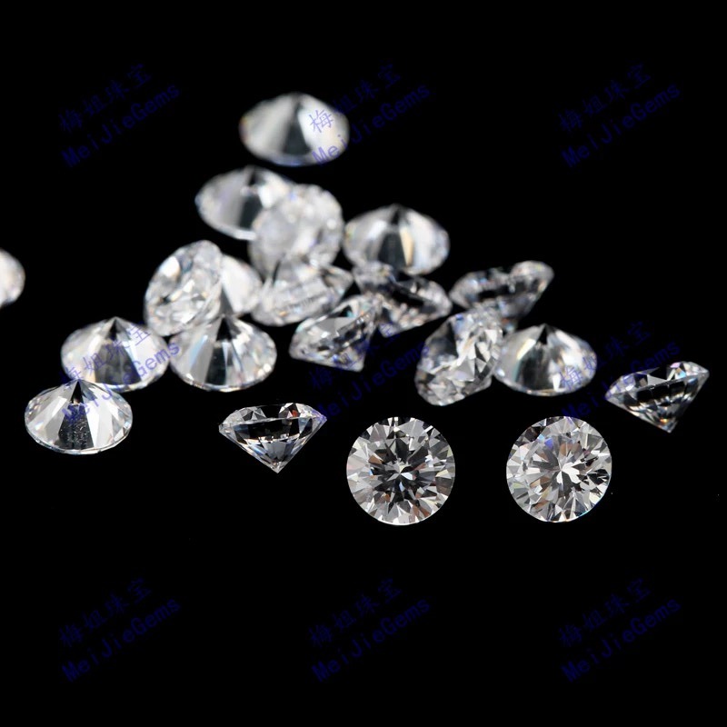 Batu Moissanite Bentuk Bulat,  - Gra Certificate Loose Moissanite Stone ulasan dan harga