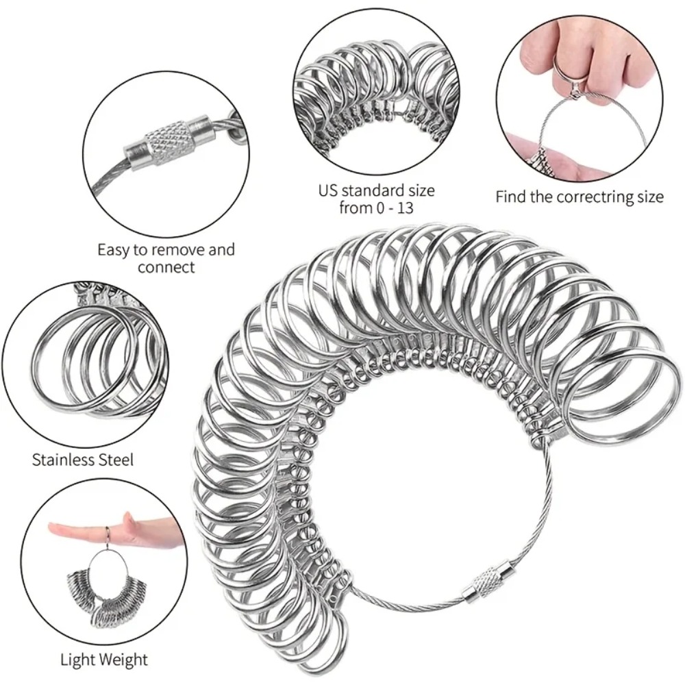 3PCS Set Pengukur Cincin Ukura - Ring Sizer Measuring Tool Mandrel Set ulasan dan harga