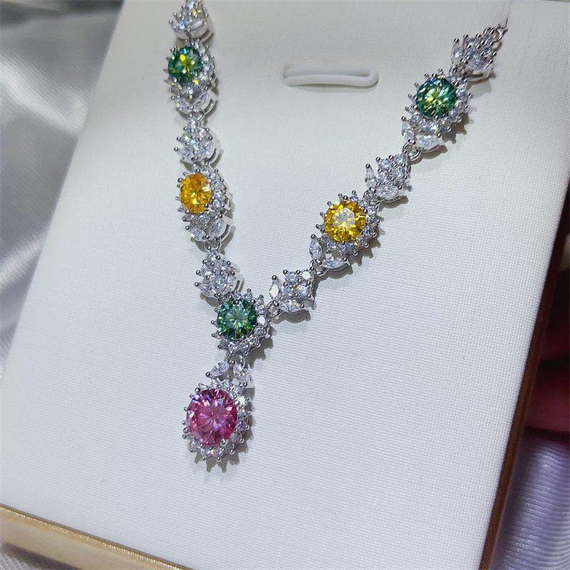 Liontin Berlian Lab Moissanite - Moissanite Pendant Necklace Solitaire ulasan dan harga