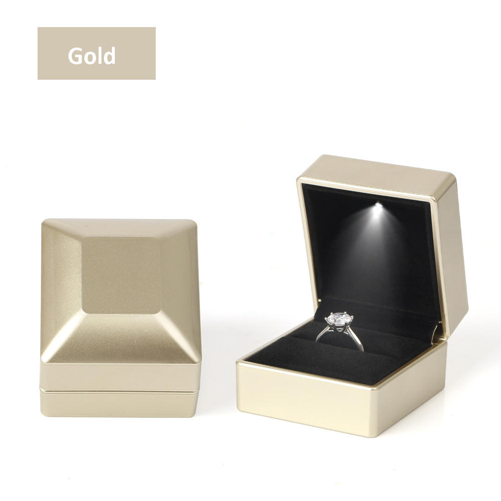 Kotak perhiasan LED, 1 buah LE - Velvet Ring Box Led Light Proposal ulasan dan harga