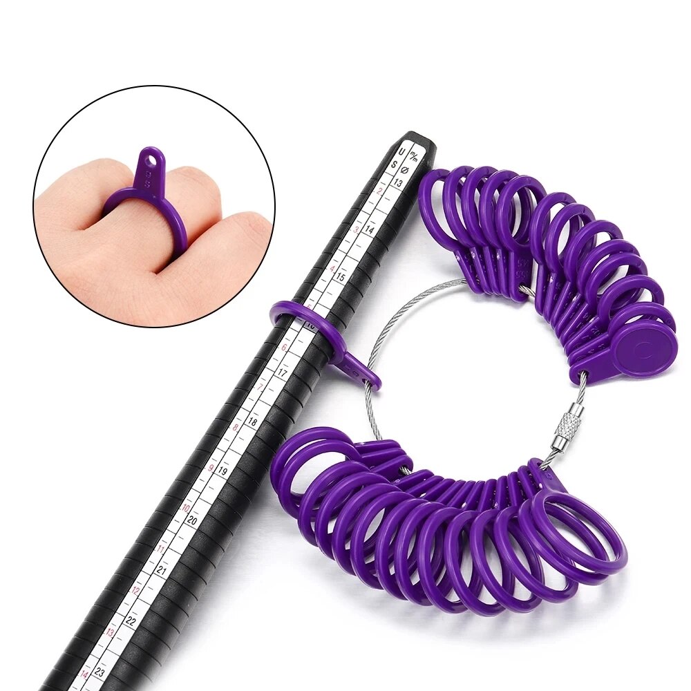 Alat perhiasan profesional cin - Ring Sizer Measuring Tool Mandrel Set ulasan dan harga