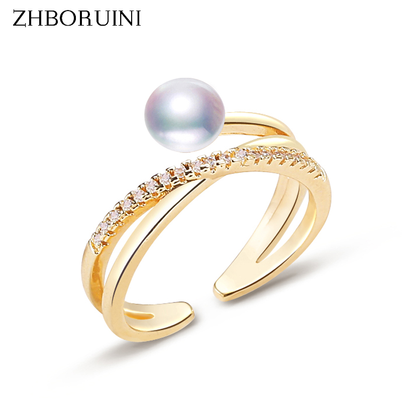 ZHBORUINI 2024 cincin mutiara  - Lab Grown Diamond Ring 14K Gold ulasan dan harga