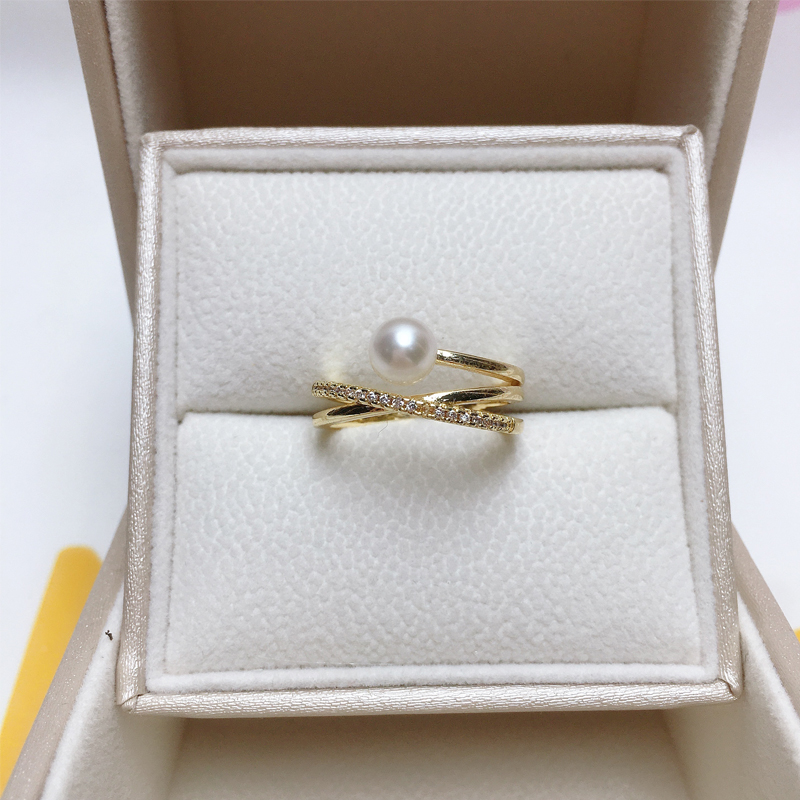 ZHBORUINI 2024 cincin mutiara  - Lab Grown Diamond Ring 14K Gold ulasan dan harga