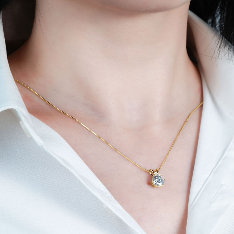Kalung Liontin Moissanite OXTA - Moissanite Pendant Necklace Solitaire ulasan dan harga