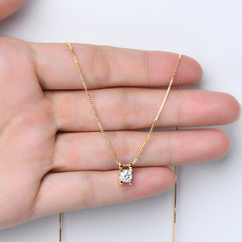 Anziw Kalung Liontin Moissanit - Moissanite Pendant Necklace Solitaire ulasan dan harga