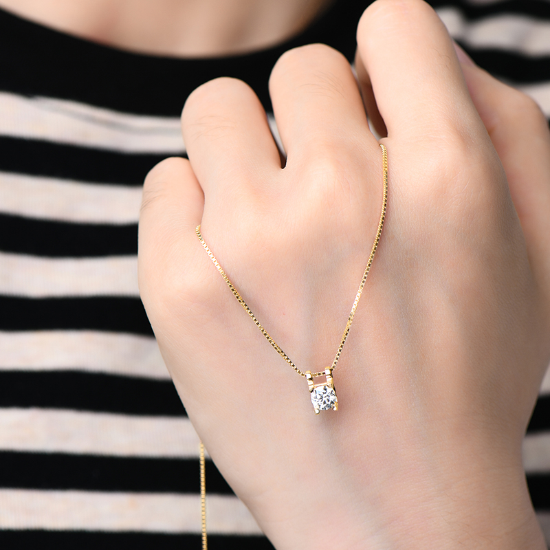 Anziw Kalung Liontin Moissanit - Moissanite Pendant Necklace Solitaire ulasan dan harga
