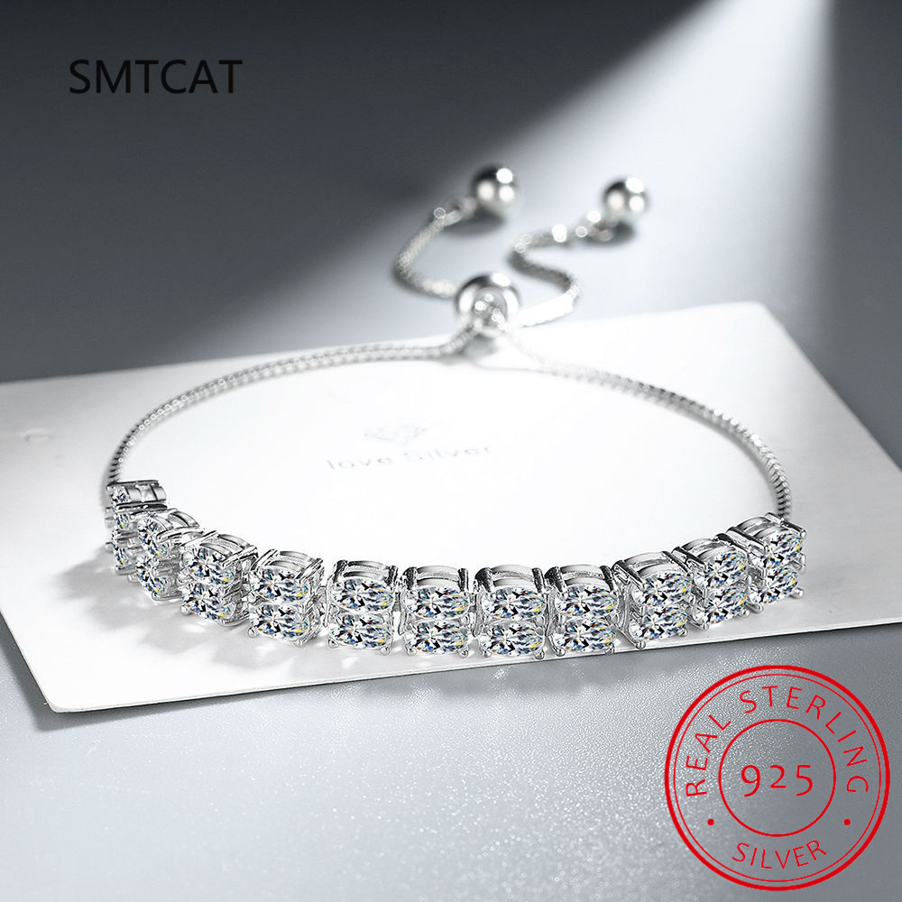 Gelang tenis Moissanite 6mm di - Moissanite Tennis Bracelet 925 Sterling ulasan dan harga