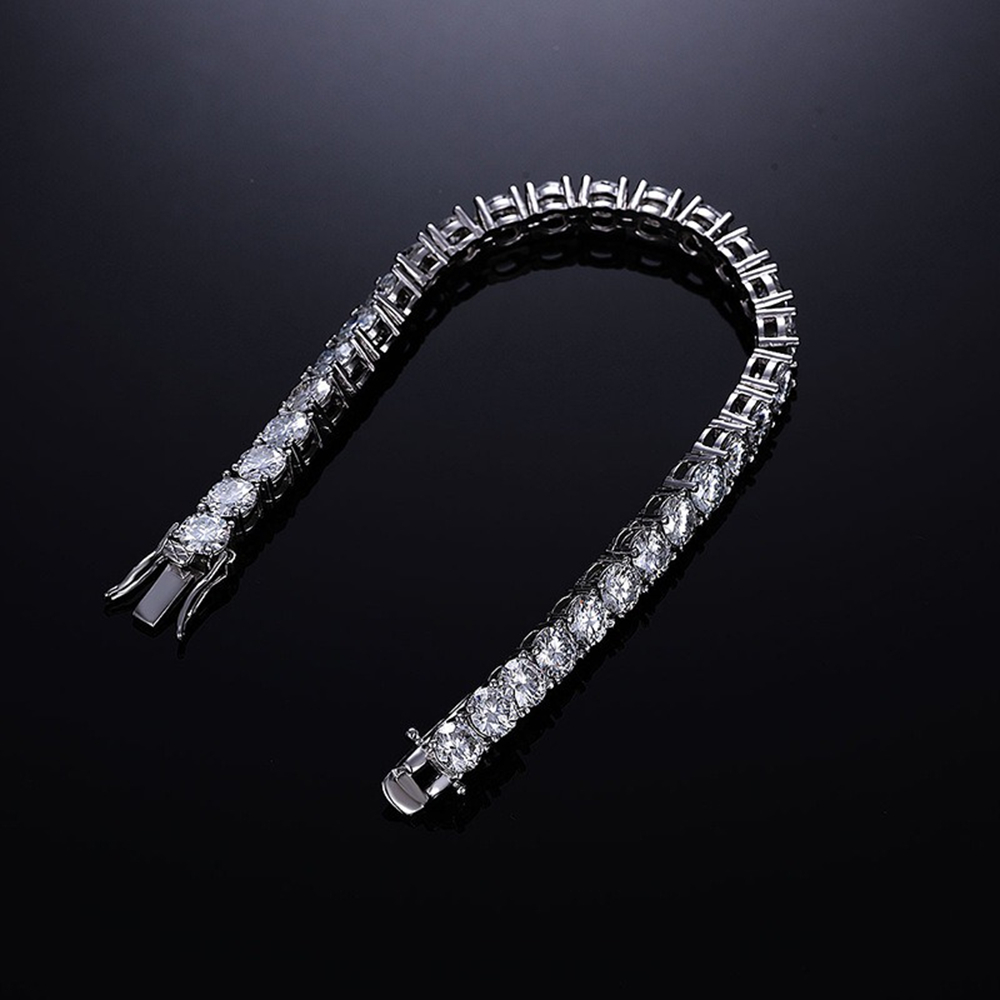 Gelang Tenis Moissanite Warna  - Moissanite Tennis Bracelet 925 Sterling ulasan dan harga