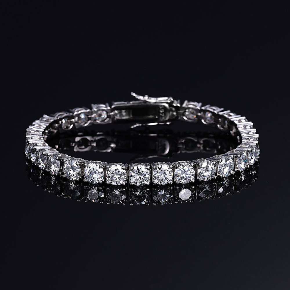 Gelang Tenis Moissanite Warna  - Moissanite Tennis Bracelet 925 Sterling ulasan dan harga