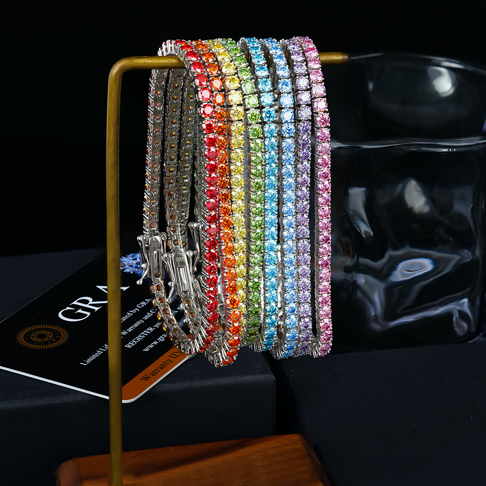 Gelang Moissanite Tenis Pelang - Moissanite Tennis Bracelet 925 Sterling ulasan dan harga