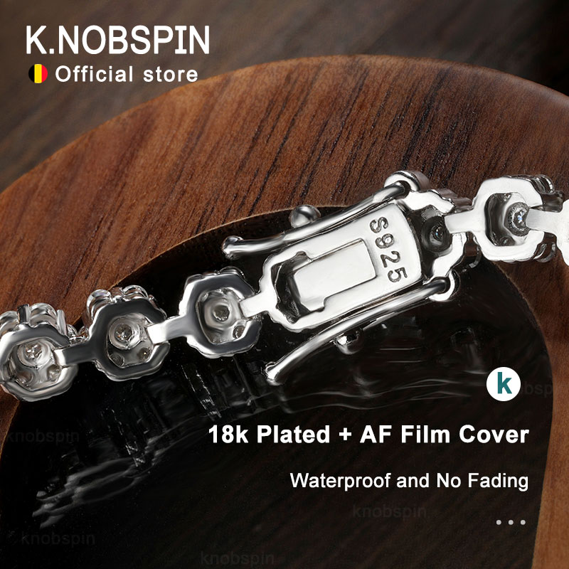 KNOBSPIN D VVS1 gelang tenis M - Moissanite Tennis Bracelet 925 Sterling ulasan dan harga