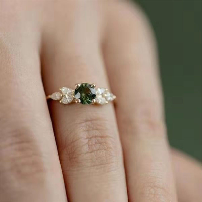 100% 925 Sterling Perak Berkil - Lab Grown Diamond Ring 14K Gold ulasan dan harga