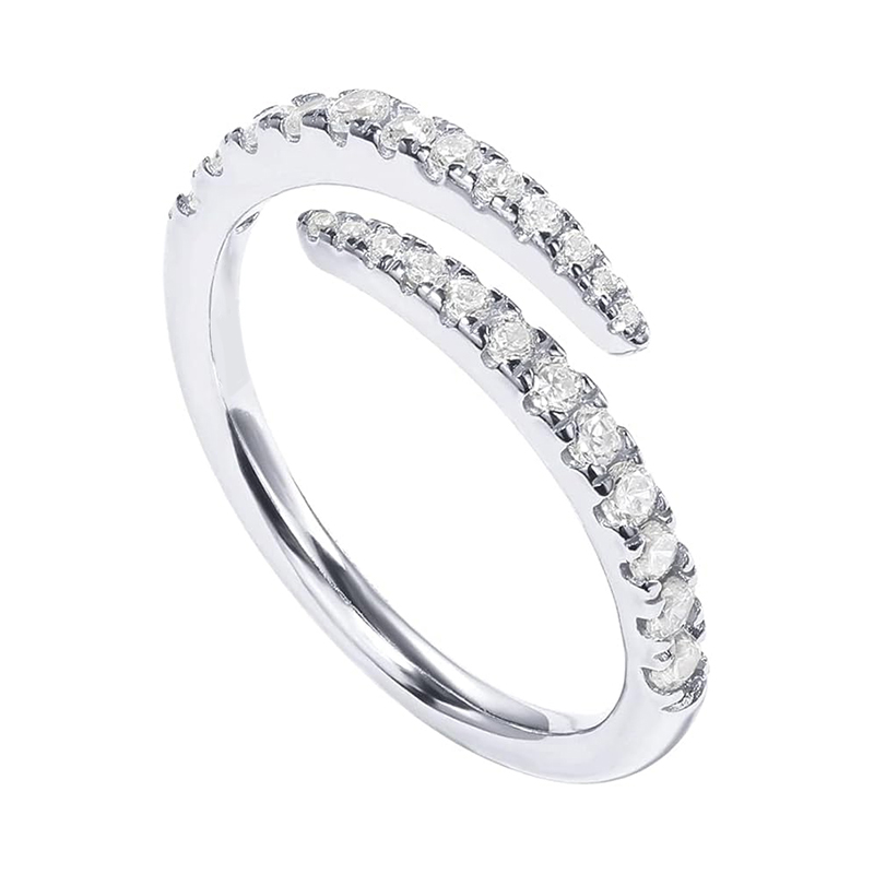 OXTAO Moissanite Open Twist Et - Lab Grown Diamond Ring 14K Gold ulasan dan harga