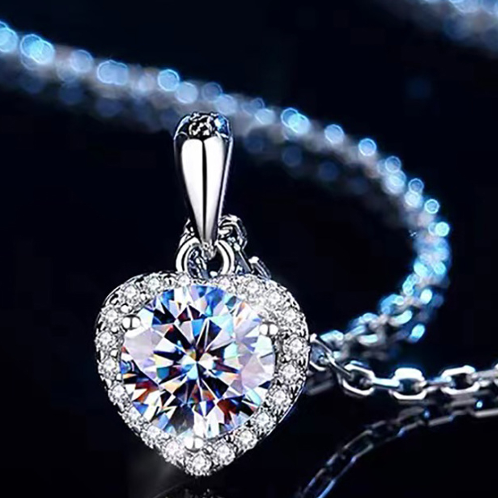 Kalung Moissanite Trumium 1CT  - Moissanite Pendant Necklace Solitaire ulasan dan harga