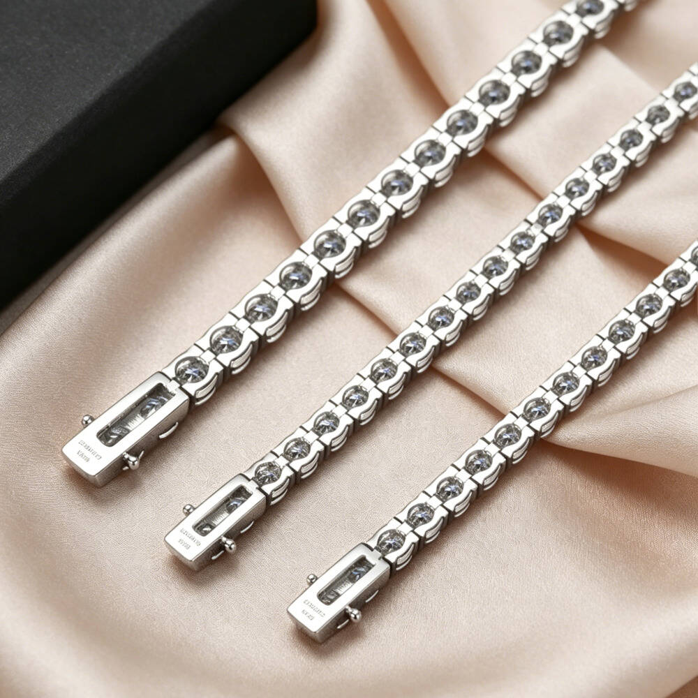 Gelang Tennis dengan Batu Mois - Moissanite Tennis Bracelet 925 Sterling ulasan dan harga