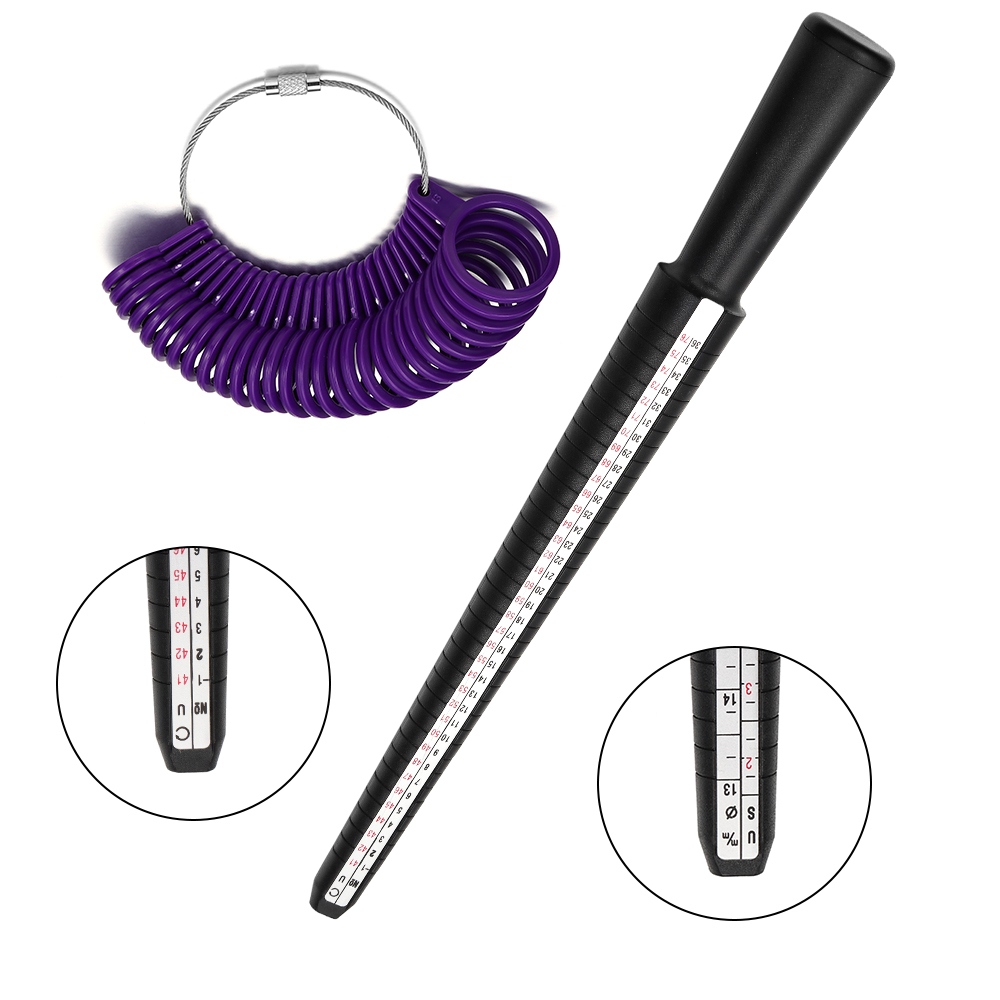 Alat perhiasan profesional cin - Ring Sizer Measuring Tool Mandrel Set ulasan dan harga