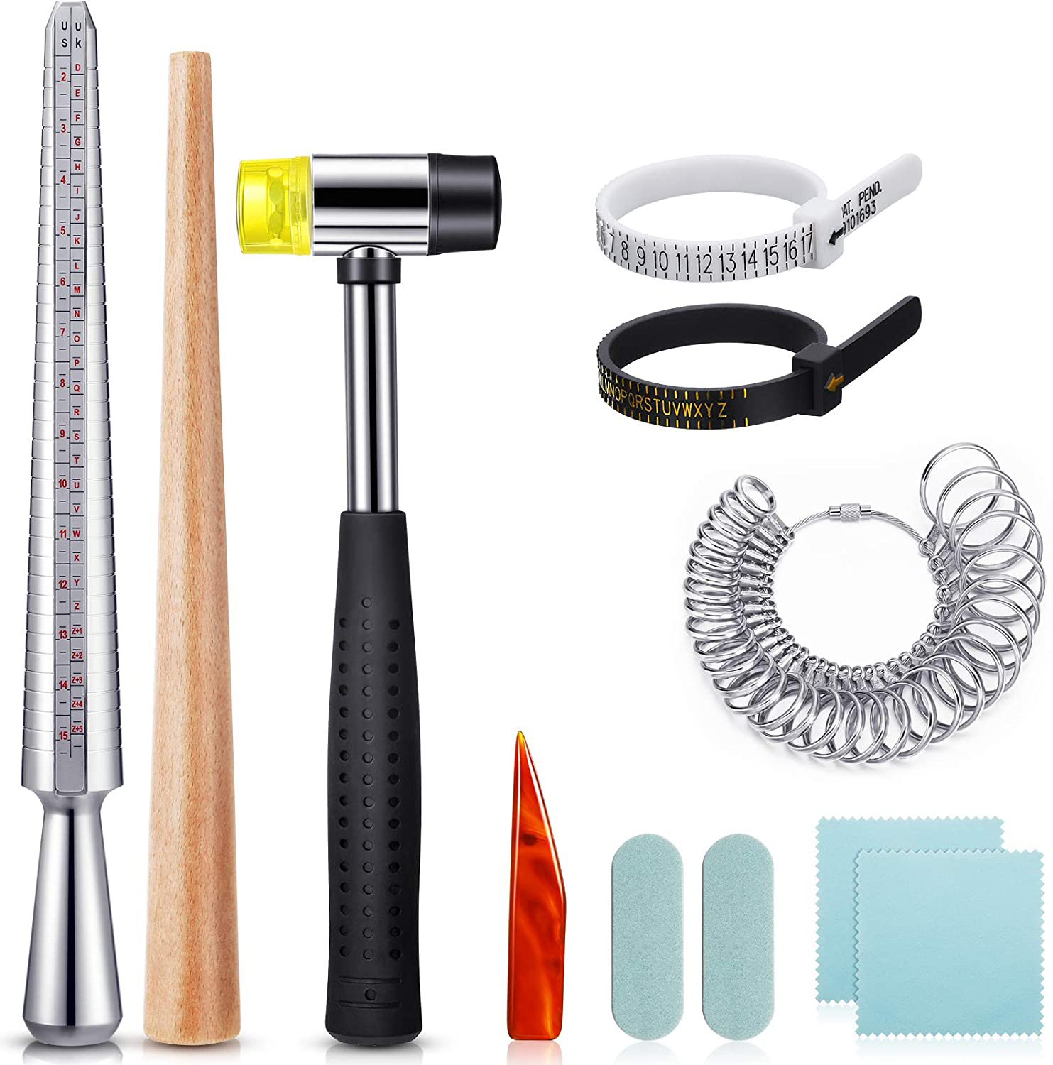 11 buah set Mandrel cincin Ing - Ring Sizer Measuring Tool Mandrel Set ulasan dan harga
