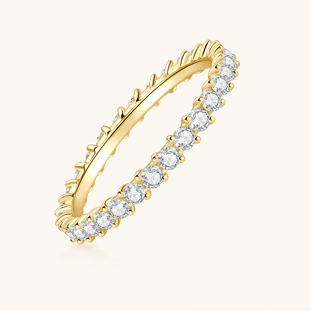 Cincin Moissanite Sweetrain 2m - Moissanite Eternity Band Ring Stackable ulasan dan harga