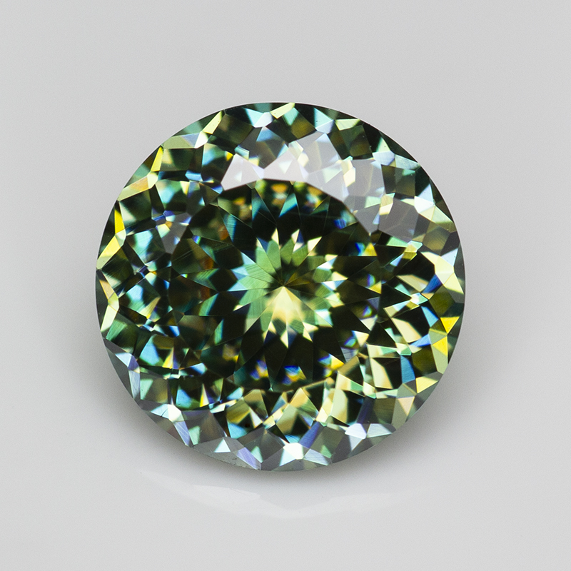 Hijau muda bulat 100 potongan  - Gra Certificate Loose Moissanite Stone ulasan dan harga