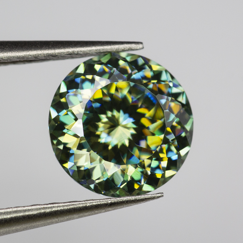 Hijau muda bulat 100 potongan  - Gra Certificate Loose Moissanite Stone ulasan dan harga