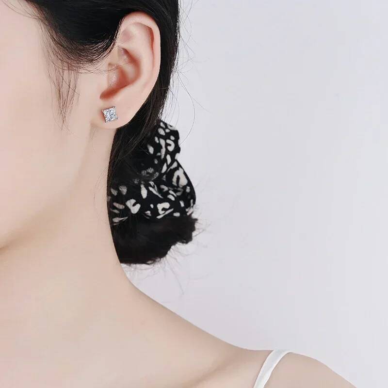 Anting Moissanite Potongan Put - Moissanite Stud Earrings Round Cut 1Ct ulasan dan harga