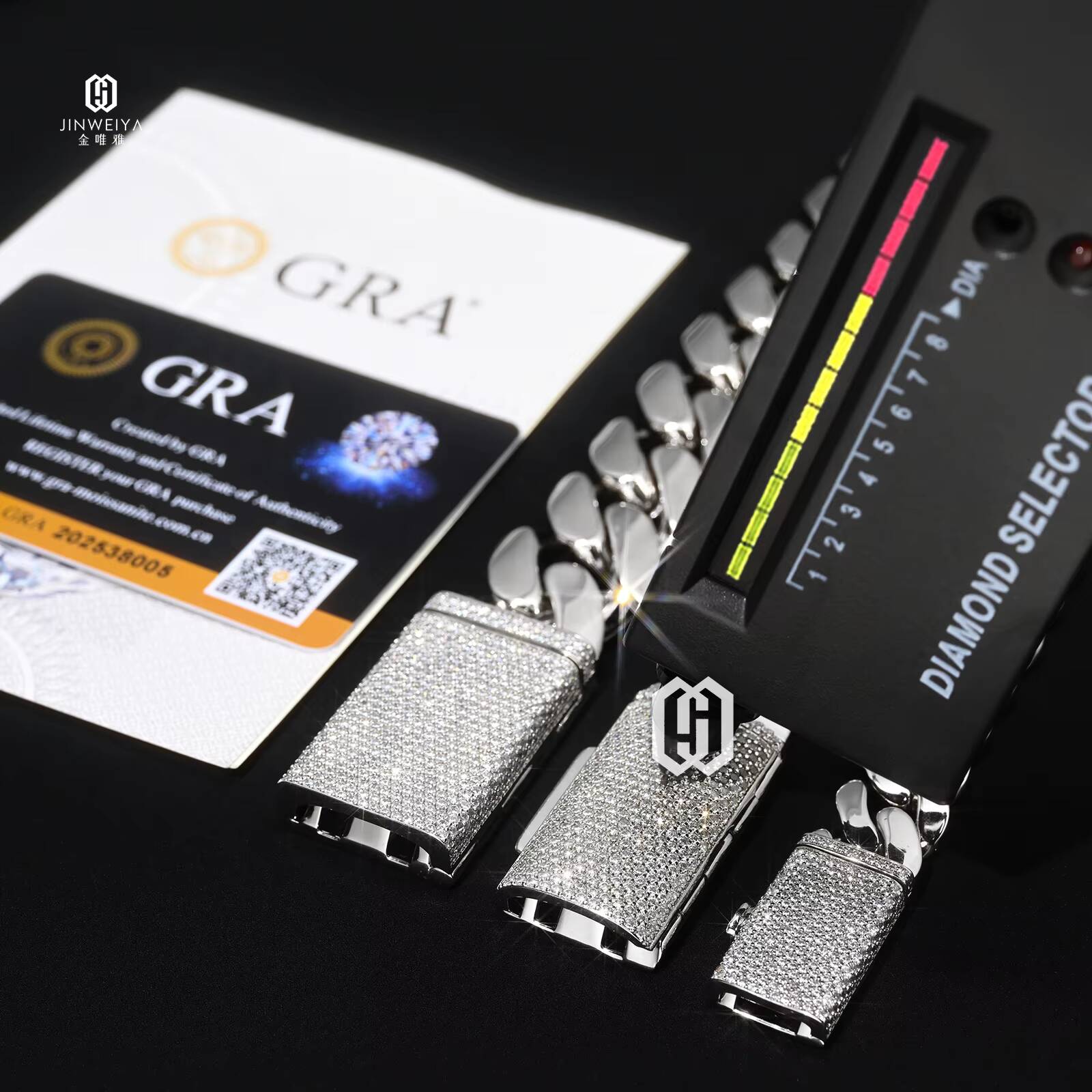 Kalung Rantai Cuban Miami Mewa - Moissanite Cuban Link Chain Iced Out ulasan dan harga