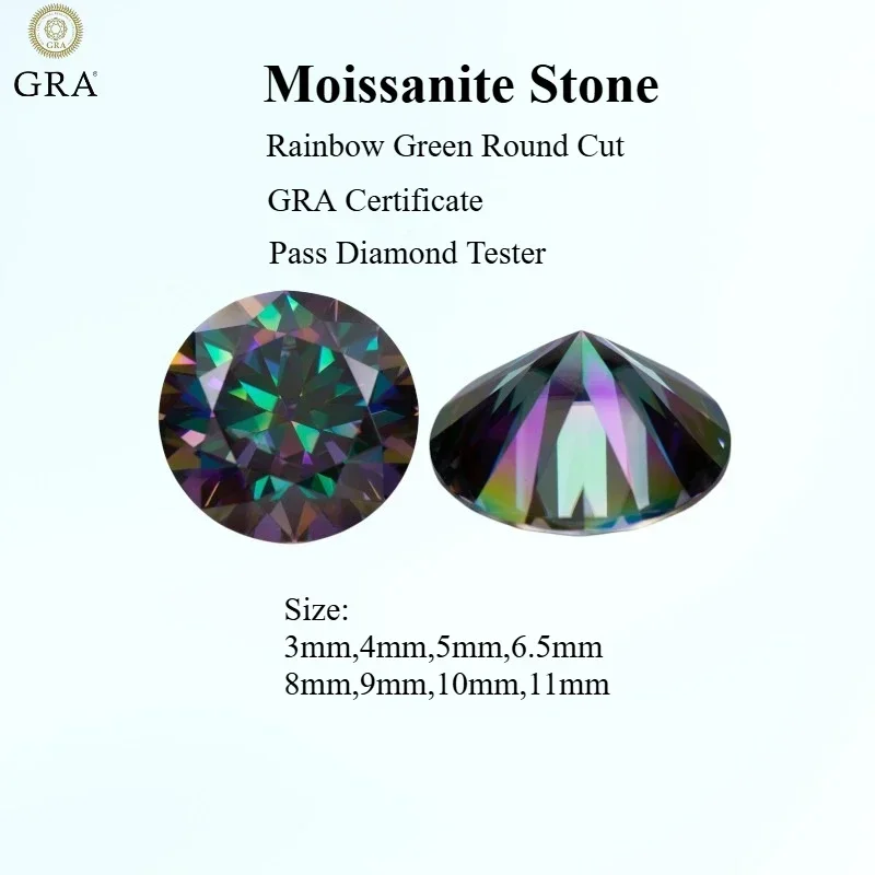 Batu Moissanite Potongan Bulat - Gra Certificate Loose Moissanite Stone ulasan dan harga