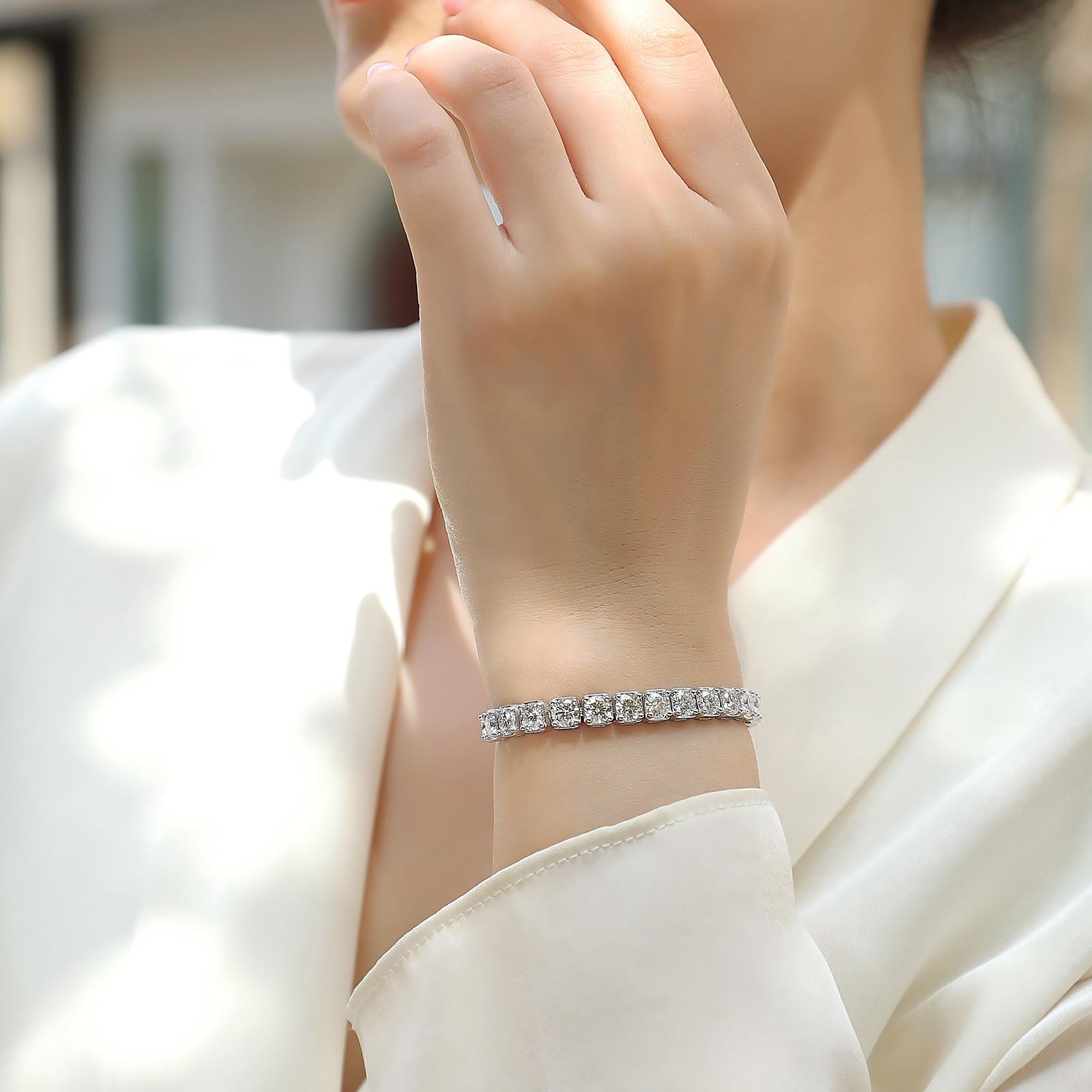Gelang Tenis Moissanite 5mm un - Moissanite Tennis Bracelet 925 Sterling ulasan dan harga