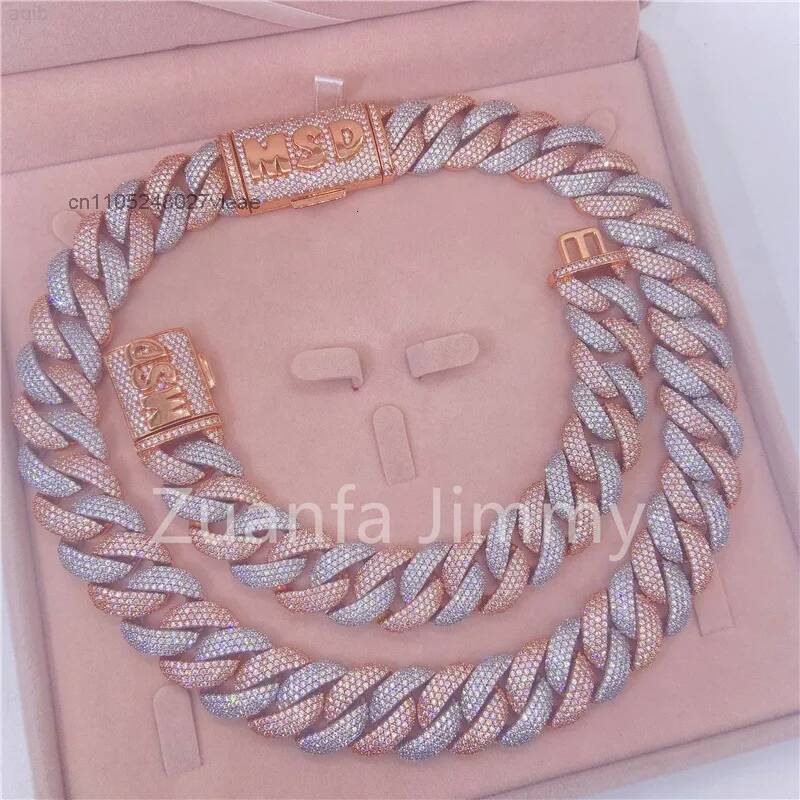 Kalung Rantai Cuban Miami Berl - Moissanite Cuban Link Chain Iced Out ulasan dan harga