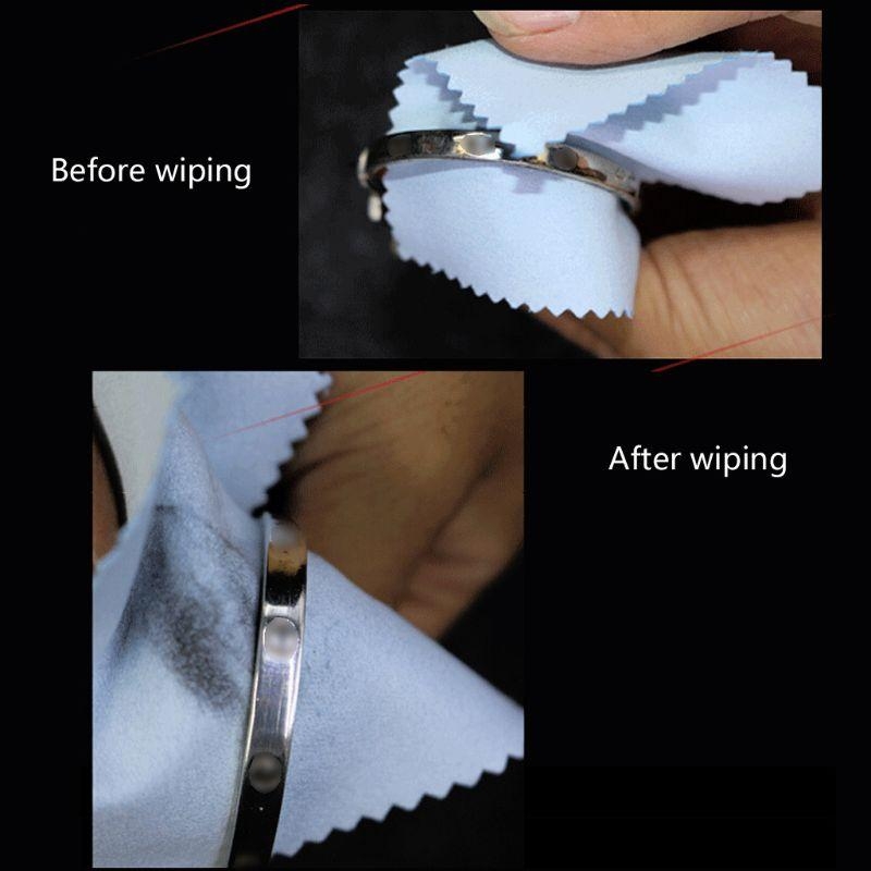 10 Buah Kain Poles Perhiasan K - Jewelry Polishing Cloth Silver Cleaner ulasan dan harga