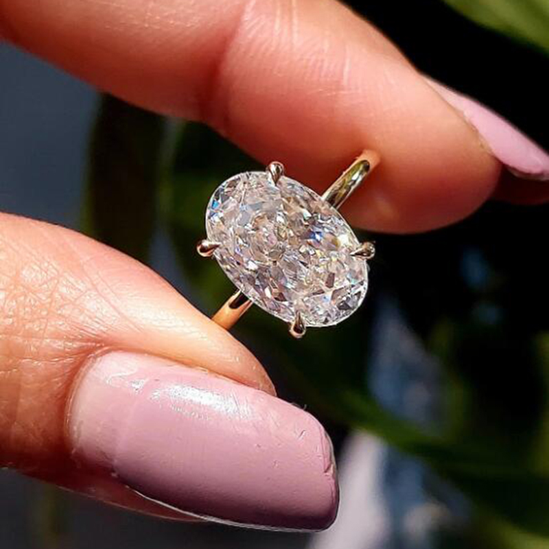 Cincin Pertunangan Moissanite  - Lab Grown Diamond Ring 14K Gold ulasan dan harga