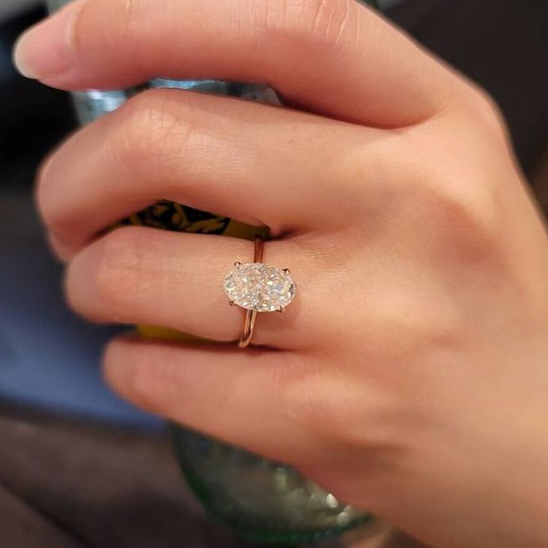 Cincin Pertunangan Moissanite  - Lab Grown Diamond Ring 14K Gold ulasan dan harga