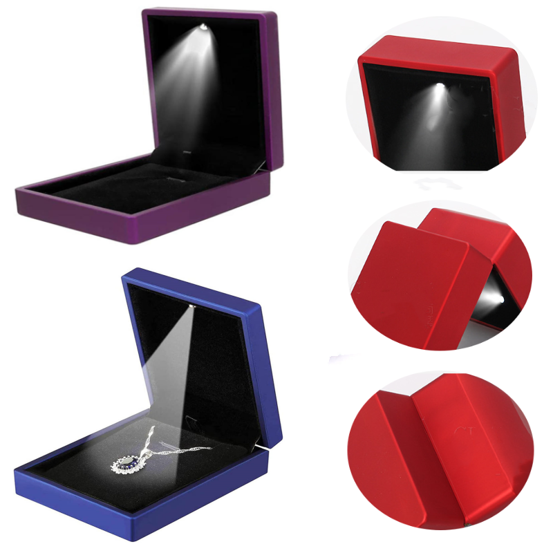 Lampu LED Kotak Perhiasan Cinc - Velvet Ring Box Led Light Proposal ulasan dan harga