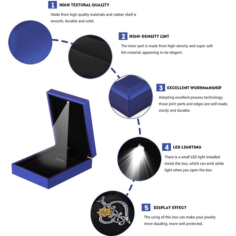 Lampu LED Kotak Perhiasan Cinc - Velvet Ring Box Led Light Proposal ulasan dan harga
