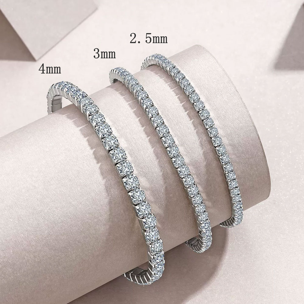 Gelang Tenis Moissanite Kanola - Moissanite Tennis Bracelet 925 Sterling ulasan dan harga