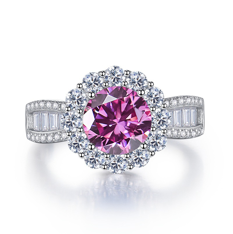 Cincin Perak Sterling S925 den - Moissanite Engagement Ring 2 Carat D Vvs1 ulasan dan harga