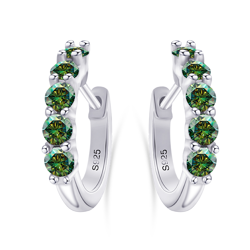 JoyceJelly 925 perak murni Moi - Moissanite Stud Earrings Round Cut 1Ct ulasan dan harga