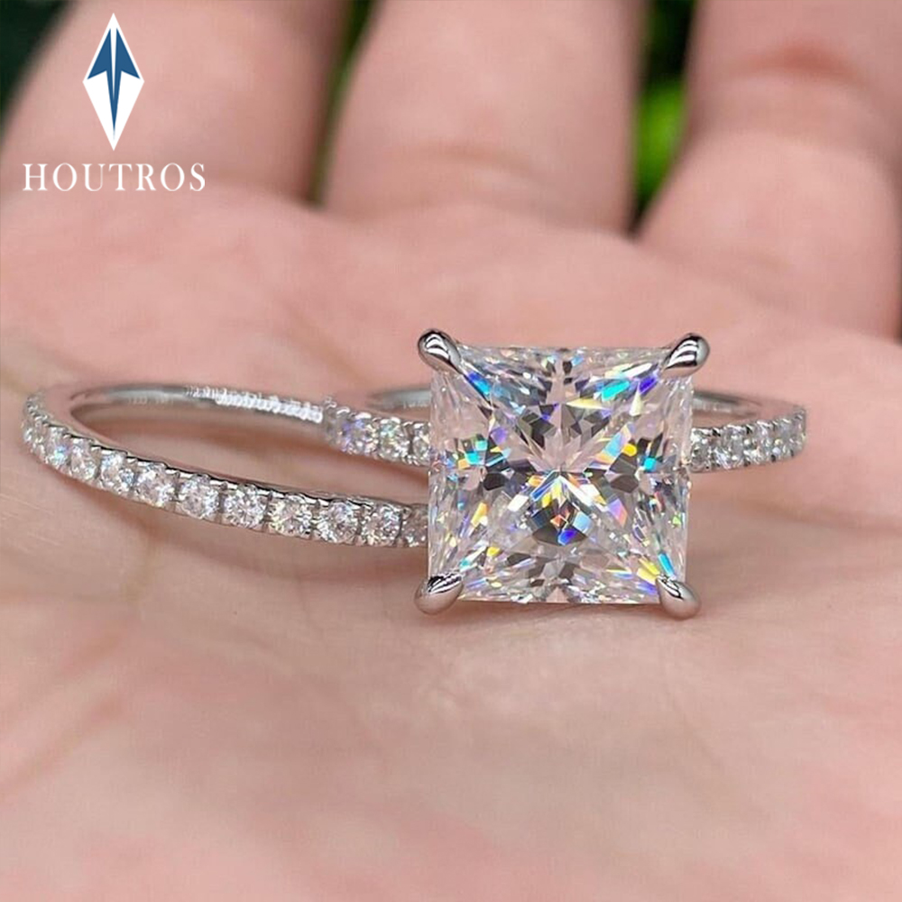 2 karat D VVS1 cincin potongan - Moissanite Engagement Ring 2 Carat D Vvs1 ulasan dan harga