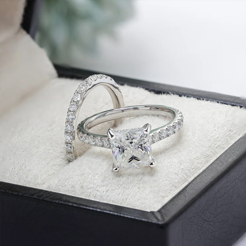2 karat D VVS1 cincin potongan - Moissanite Engagement Ring 2 Carat D Vvs1 ulasan dan harga