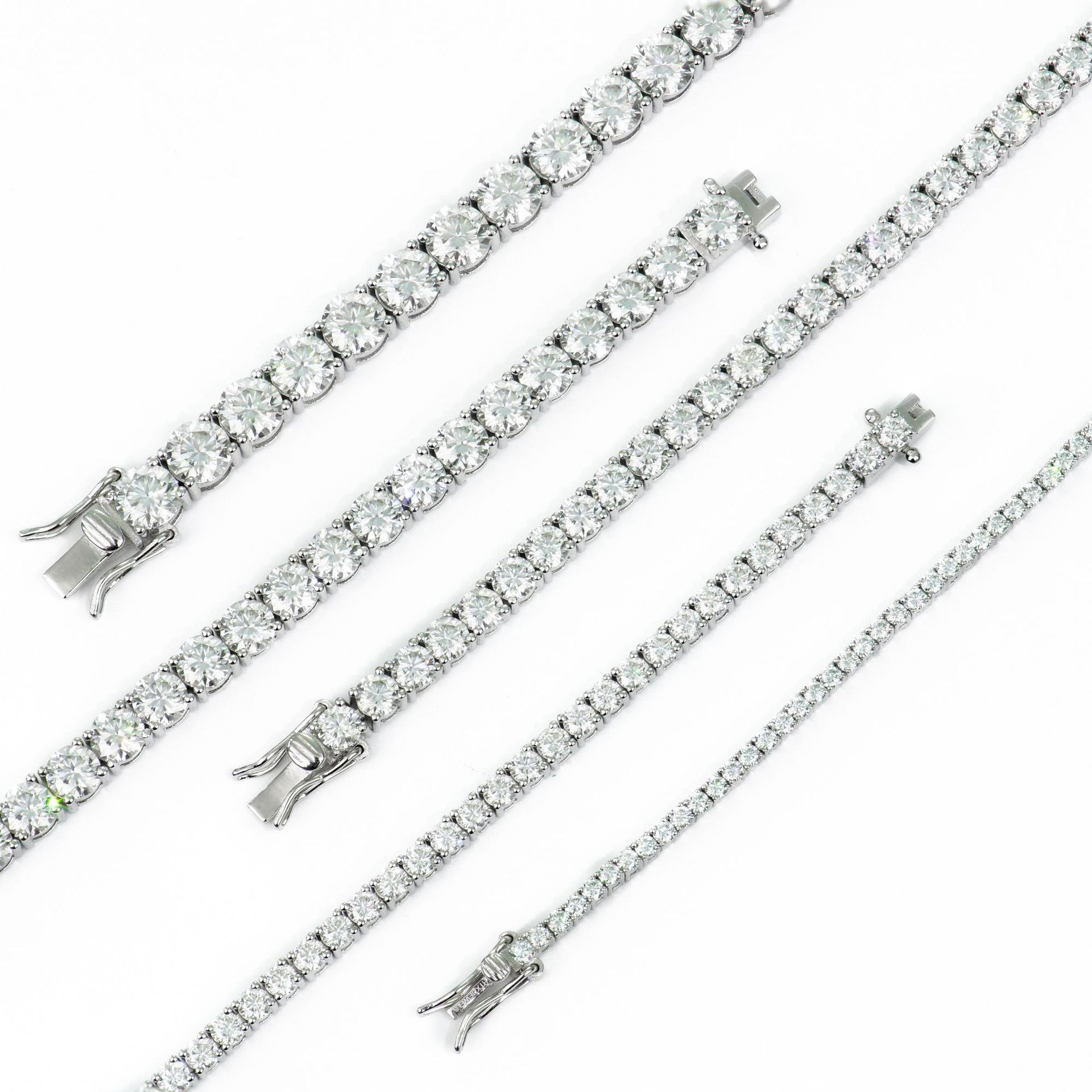 Gelang Tennis Moissanite Seder - Moissanite Tennis Bracelet 925 Sterling ulasan dan harga