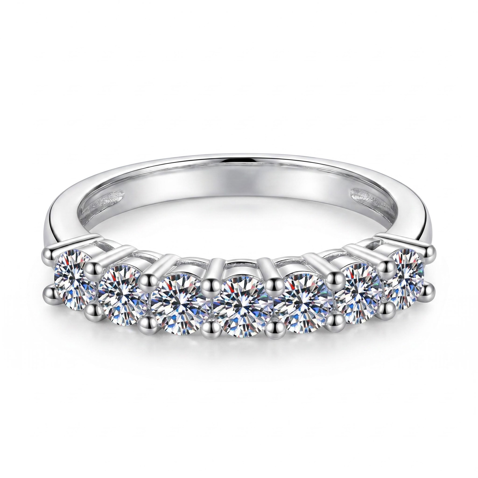 Cincin Iris Moissanite dengan  - Moissanite Eternity Band Ring Stackable ulasan dan harga