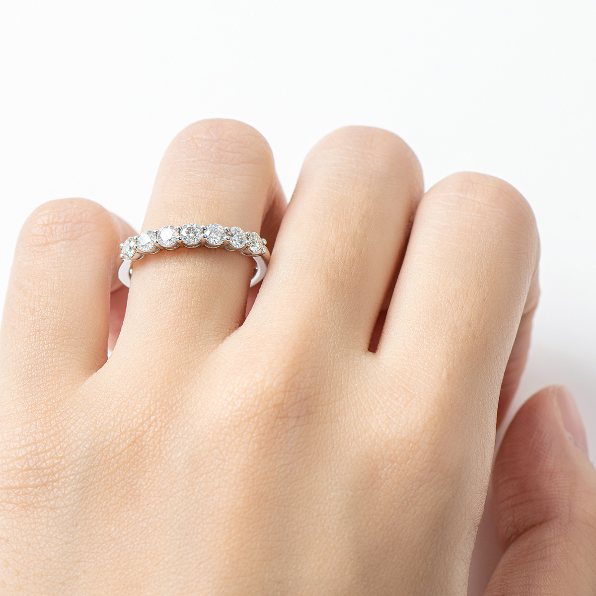 Cincin Iris Moissanite dengan  - Moissanite Eternity Band Ring Stackable ulasan dan harga